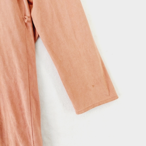 Essue Orange Knit Lagenlook Open Front Long Cardigan Wrap Coat P2081 - Picture 6 of 7